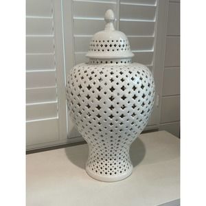 White Ornate Vase